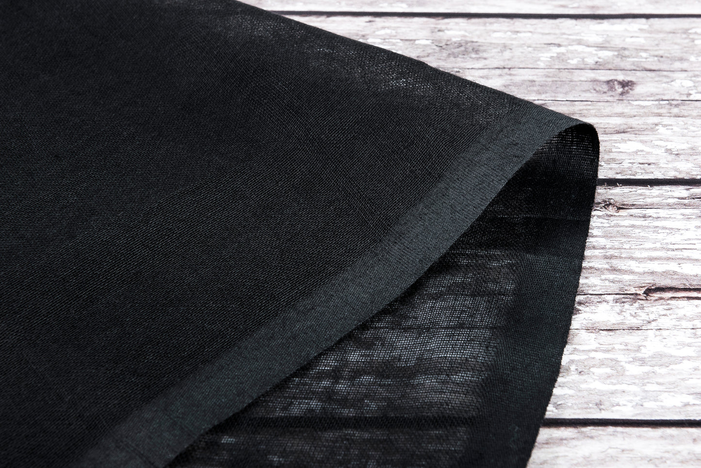 Cotton Muslin Fabric, Black