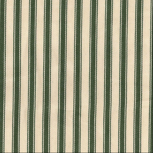 Cotton Canvas Ticking Stripes, Olive