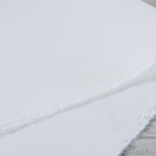 Herringbone Ticking Fabric, White
