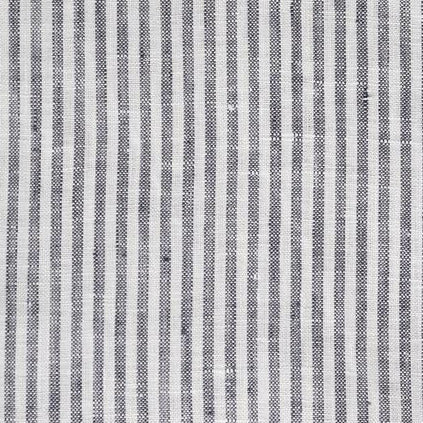 Black Stripe Linen Fabric